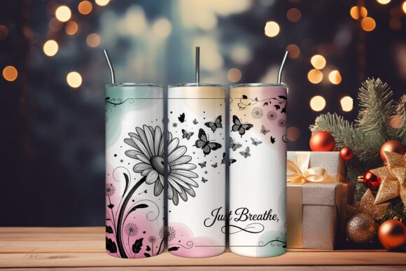 Download Just Breathe Positive Vibes Tumbler Wrap - Positive vibes tumbler wrap Collection