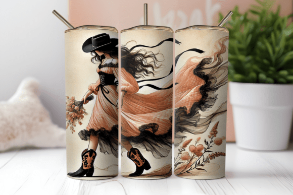 Download Cowgirl 20oz Straight Tumbler Wrap - Premium Resources