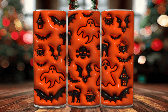 Download Halloween 3D Skinny Tumbler Design - Skinny tumbler design Collection