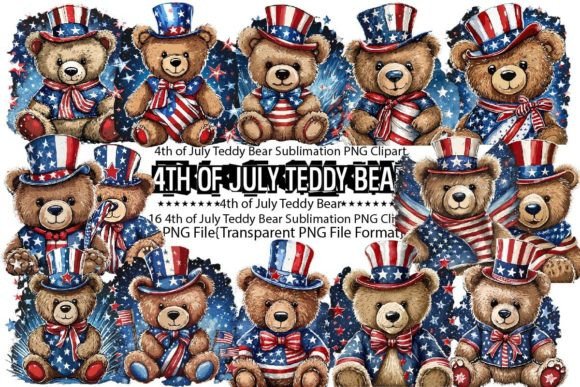 Download 4th of July Teddy Bear Sublimation - Premium Resources